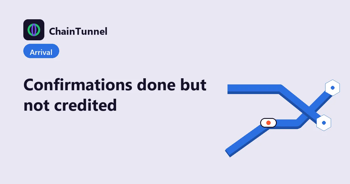 Checking a deposit that has enough confirmations but still isn't credited: verify confirmations, memo, network and address