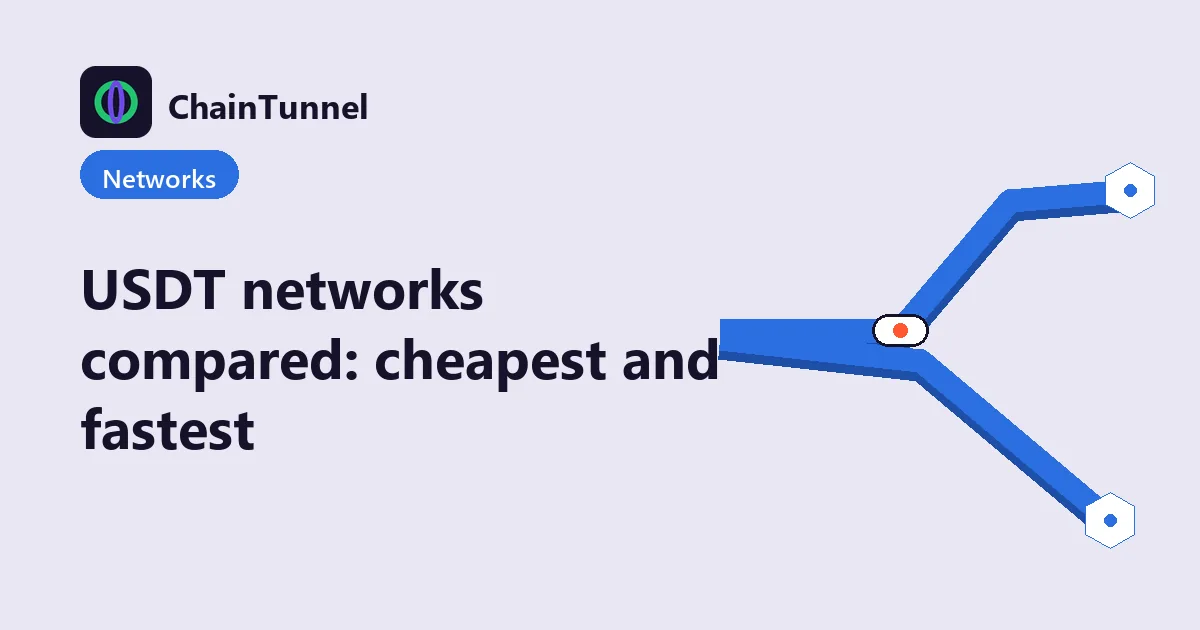 Five USDT networks compared: TRC20 on Tron, ERC20 on Ethereum, BEP20 on BSC, Solana, and Arbitrum on cost, speed, and safety